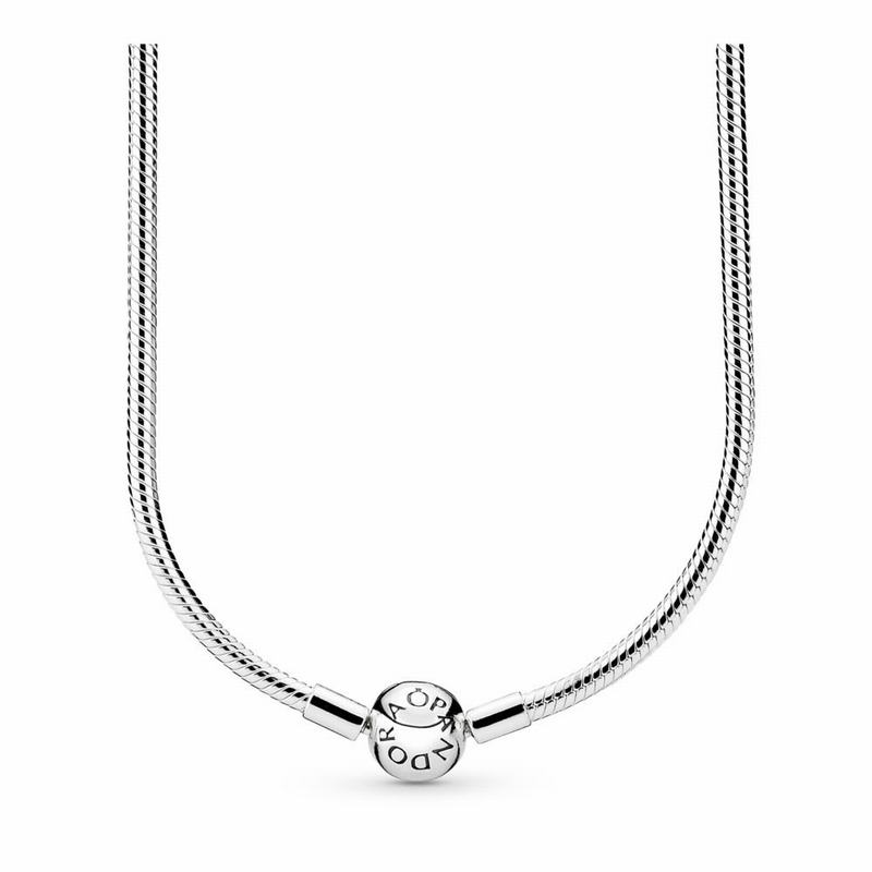 Pandora Moments Snake Chain Necklace Ireland - Sterling Silver - 842301WVN